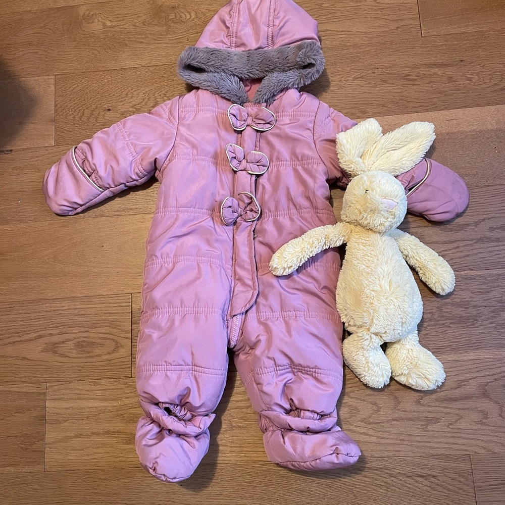 First impressions baby girl snowsuit